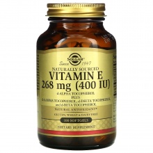 Витамины Solgar Vitamin E 268 mg 400 IU 100 капсул